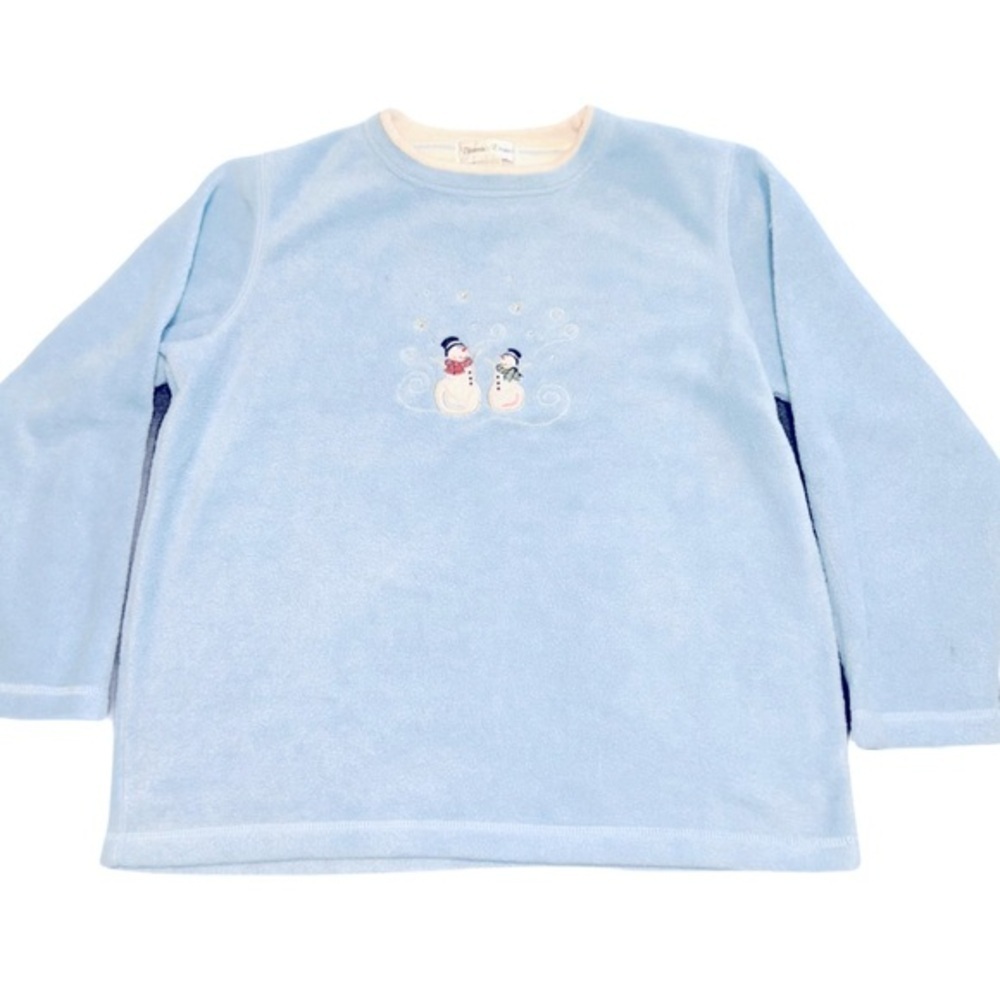 Bonnie Evans fleece Christmas pullover crewneck sweater